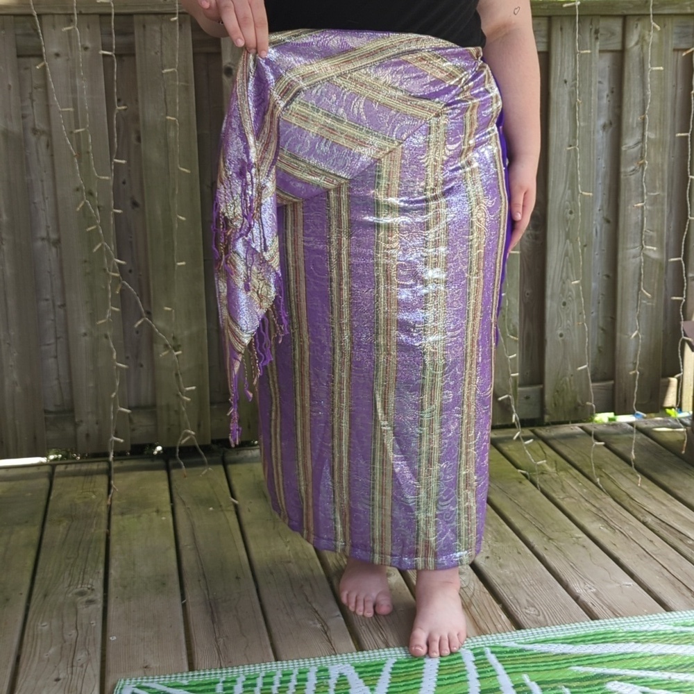 Purple And Gold Skirt - Picture 3 of 7